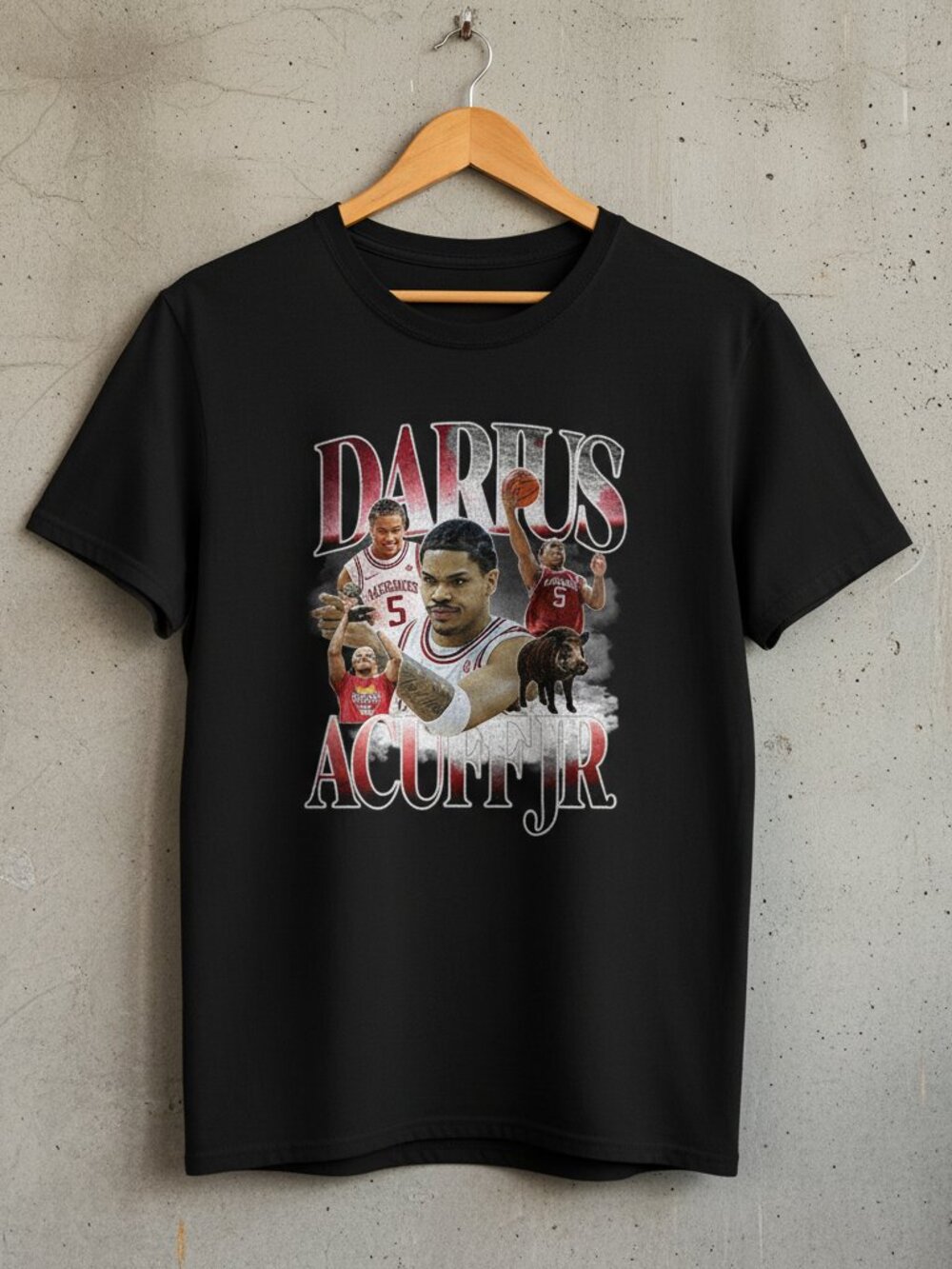 Darius Acuff Jr Razorbacks Retro Bootleg Graphic Tee